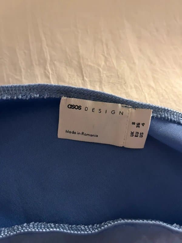 ASOS ASOS blue silk skirt