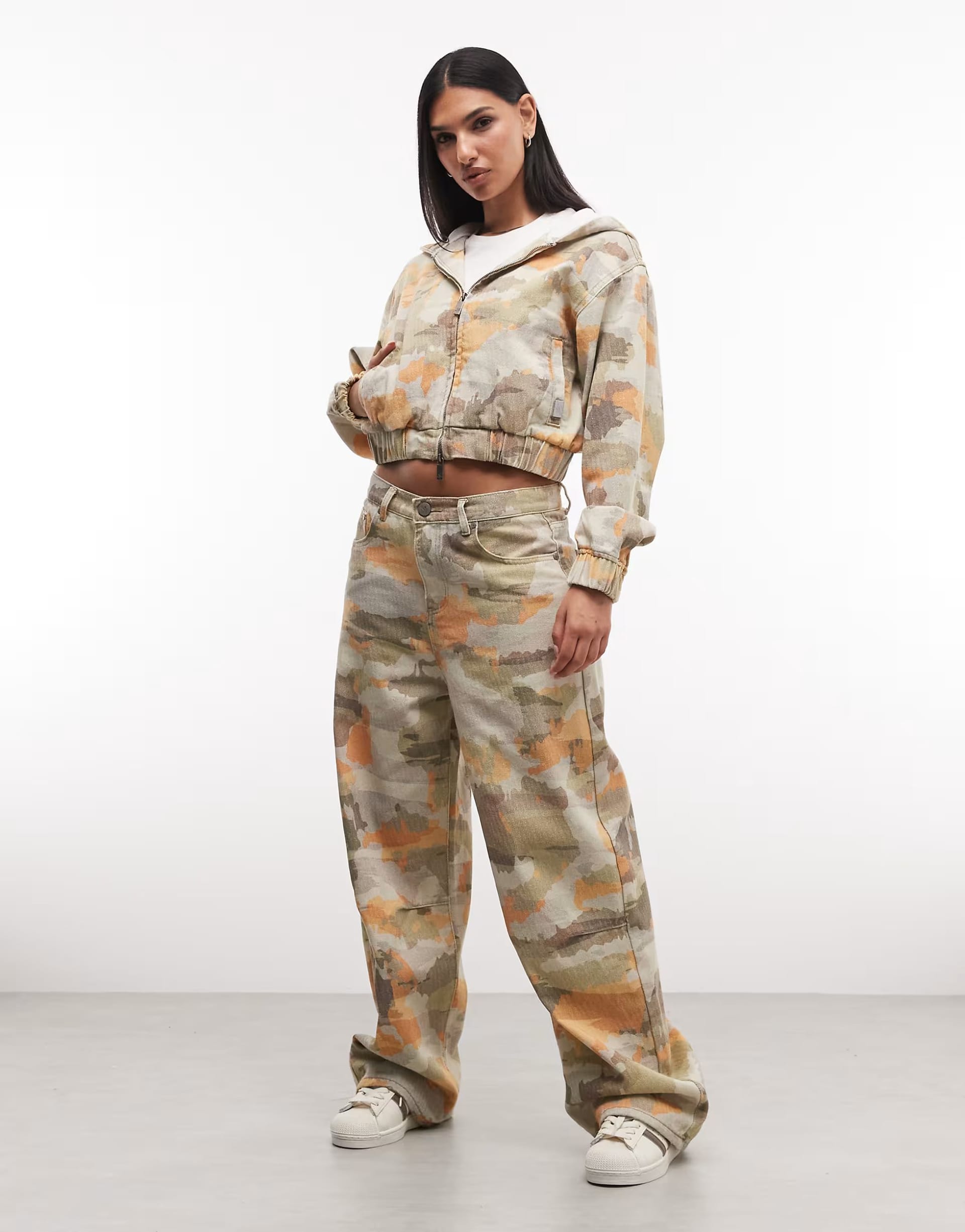 Liquor N Poker Camo Denim Boxy Three-Piece Co-ord