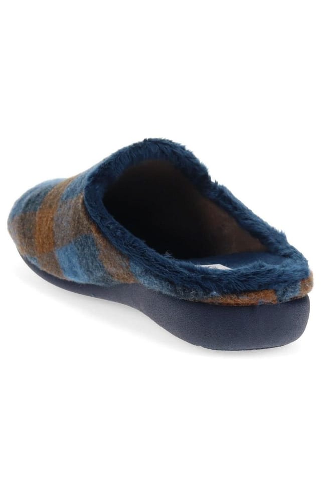 Pavers Pavers Men's Warm-Lined Mule Slippers in Navy - 3