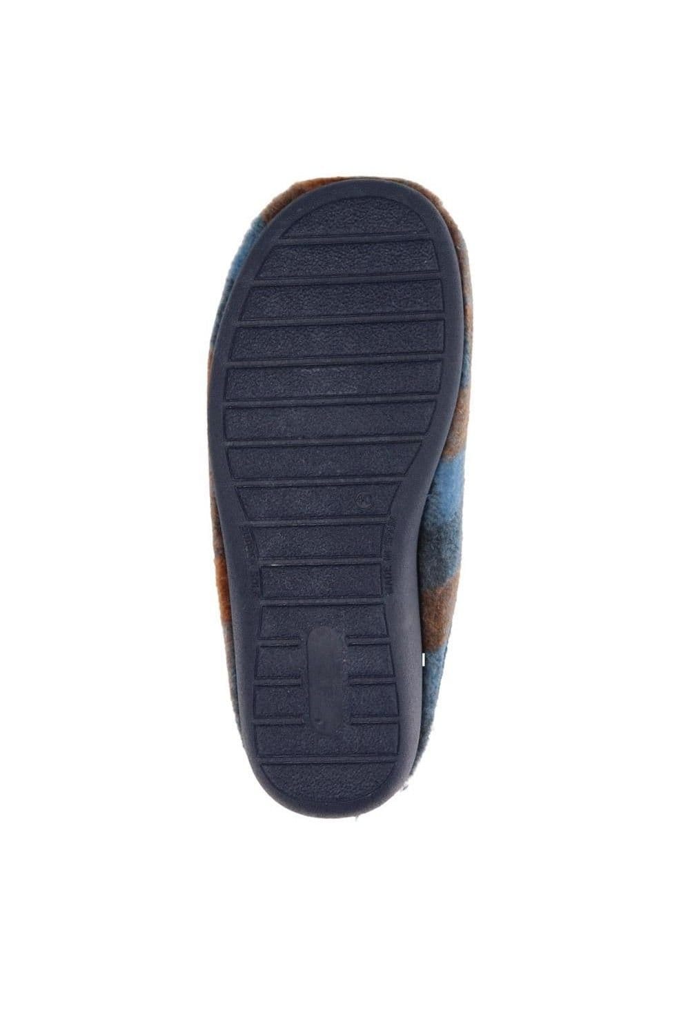 Pavers Pavers Men's Warm-Lined Mule Slippers in Navy - 4