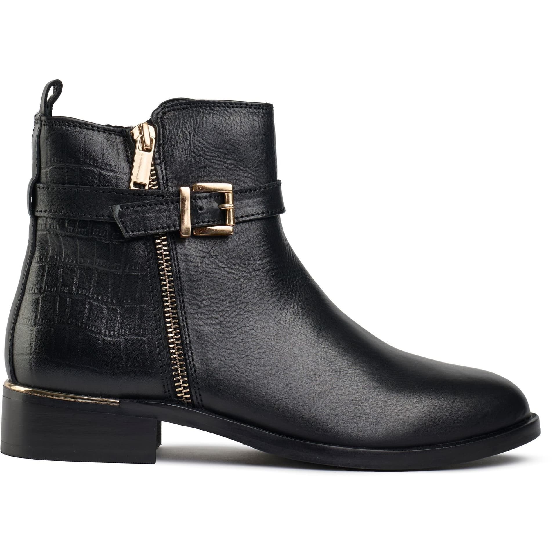 SOLE SOLE Women's Gada Zip & Buckle Boots in Black