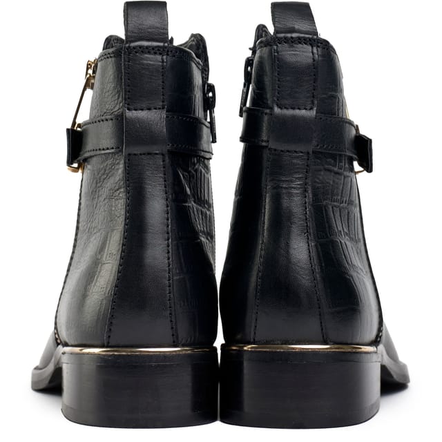 SOLE SOLE Women's Gada Zip & Buckle Boots in Black - 3