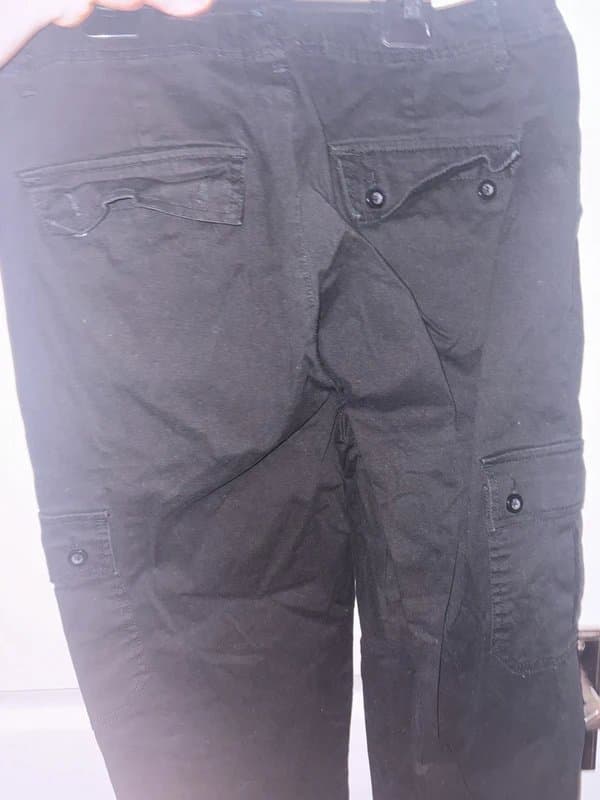 ASOS ASOS Design Black Cargo Trousers – W32 L30 – Men’s Utility Pants