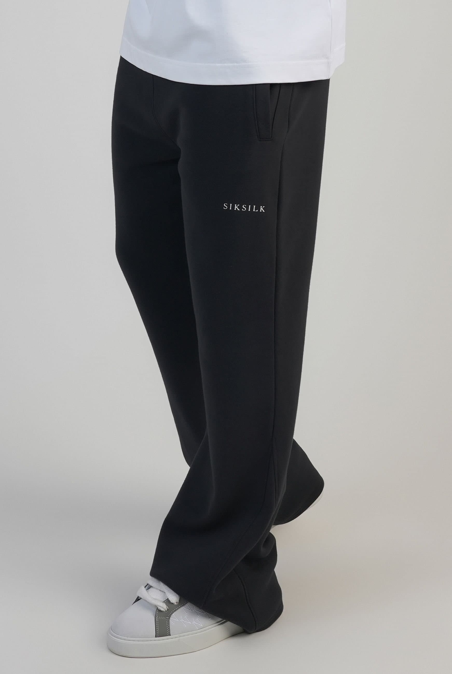 SikSilk SikSilk Men's Flare Track Pants in Black