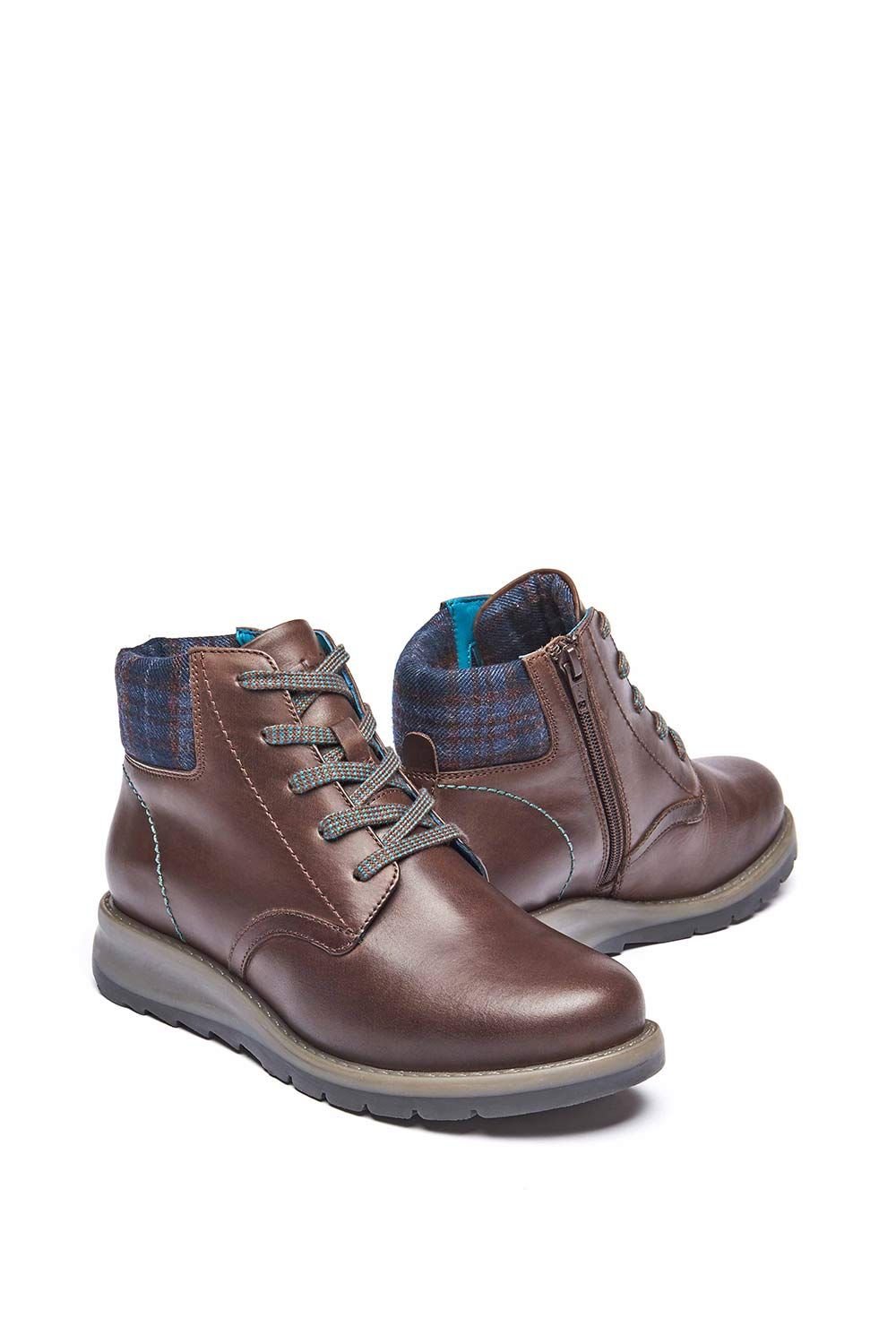 Moshulu Moshulu Women's 'Lydd' Lace Up Ankle Boot in Chocolate - 2