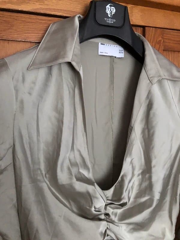 ASOS Design Satin ruched from dress from ASOS Design