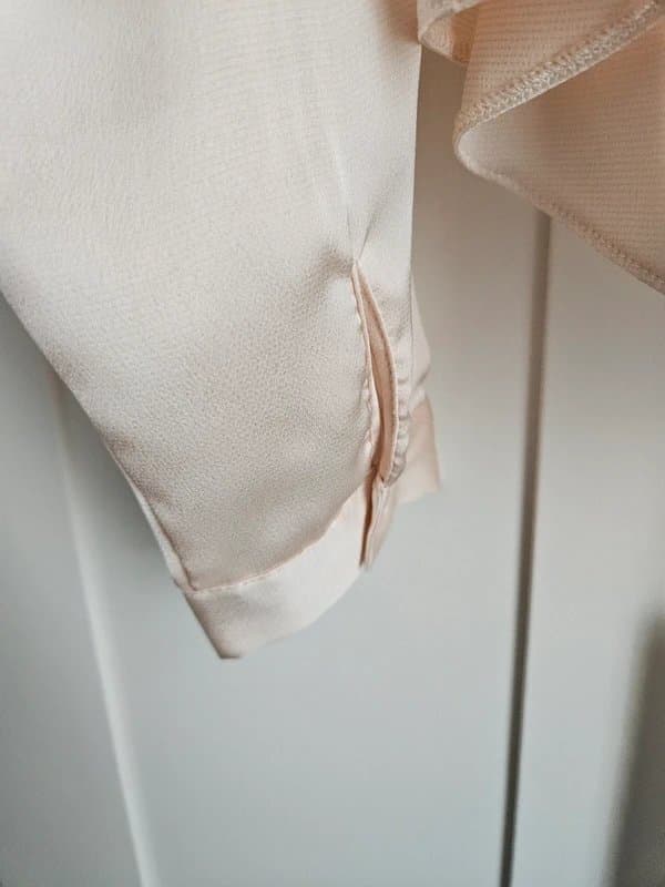 ASOS ASOS Satin Tied Button Down Blouse in Champagne