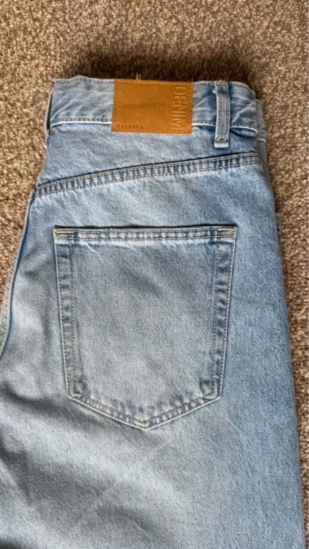 Bershka Light Blue Straight Leg Jeans