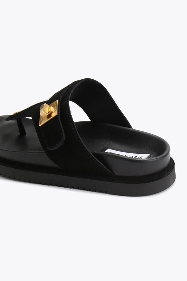 Steve Madden STEVE MADDEN Women's 'Tuned In 015' Suede Sandals in Black - 3