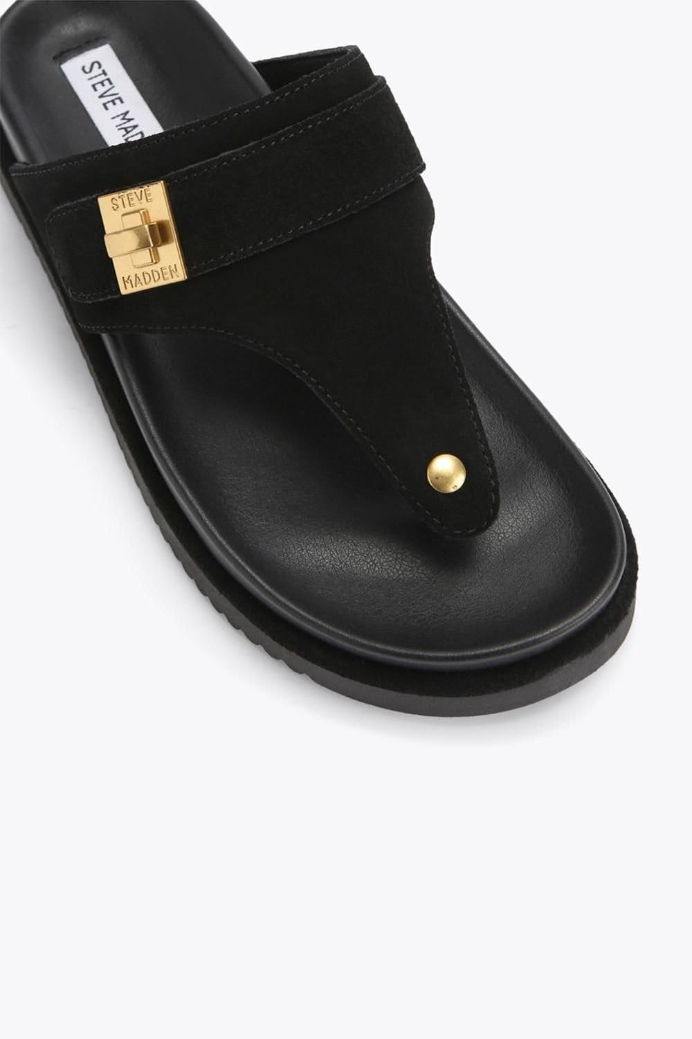 Steve Madden STEVE MADDEN Women's 'Tuned In 015' Suede Sandals in Black - 4
