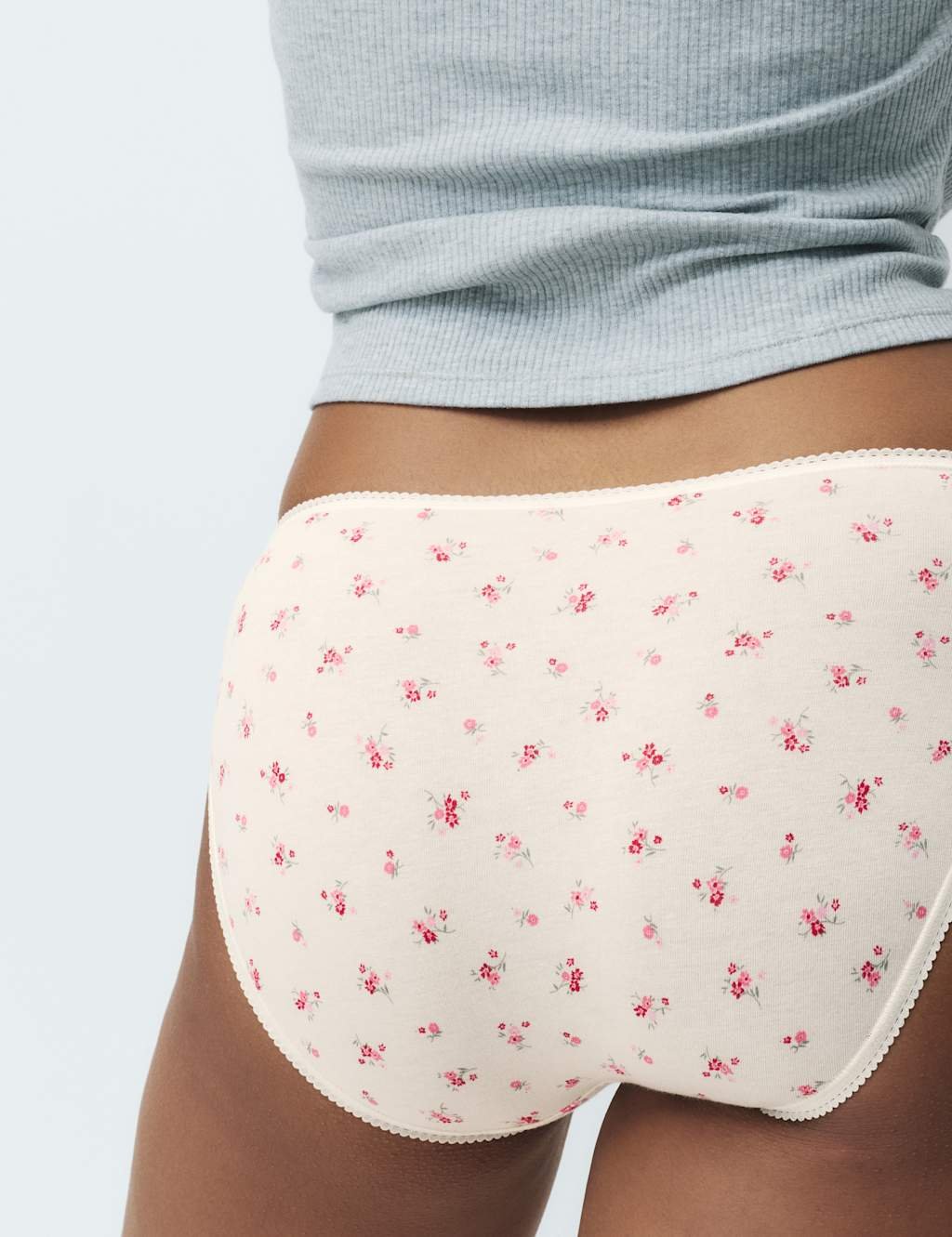 Marks & Spencer M&S 5pk Cotton Lycra™ High Leg Knickers Pink Mix - 3