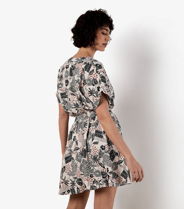 Apricot Women's Stone Leaf Print Mini Dress Apricot New Look - 3