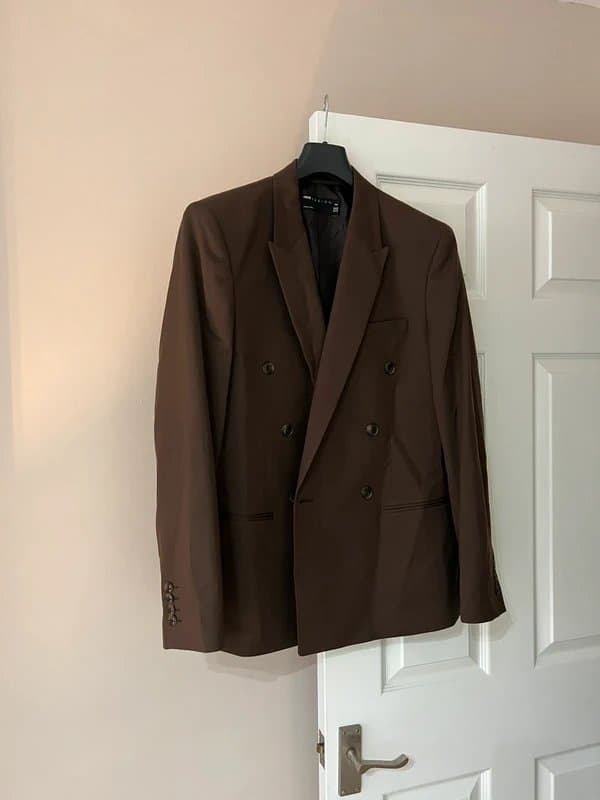ASOS Design Asos design brown double breasted blazer