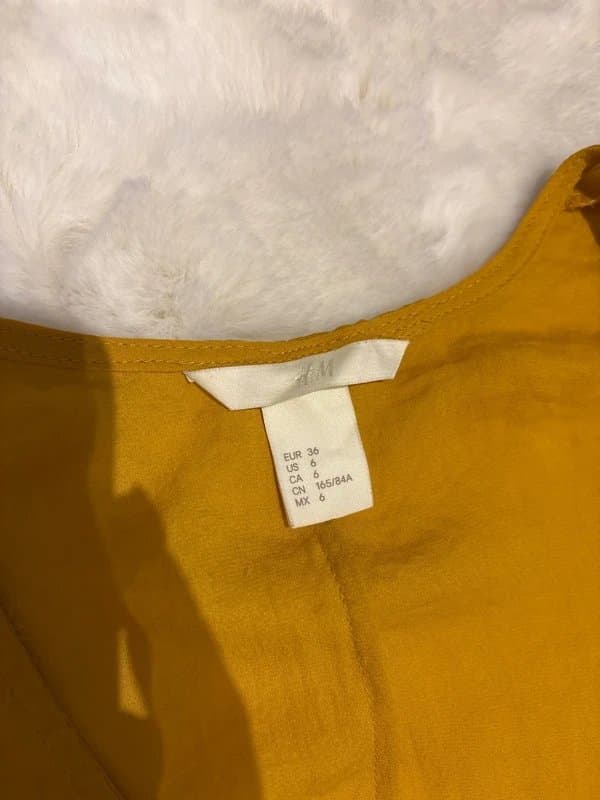 H&M H&M mustard yellow / ochre long sleeve top – size 6 10 12