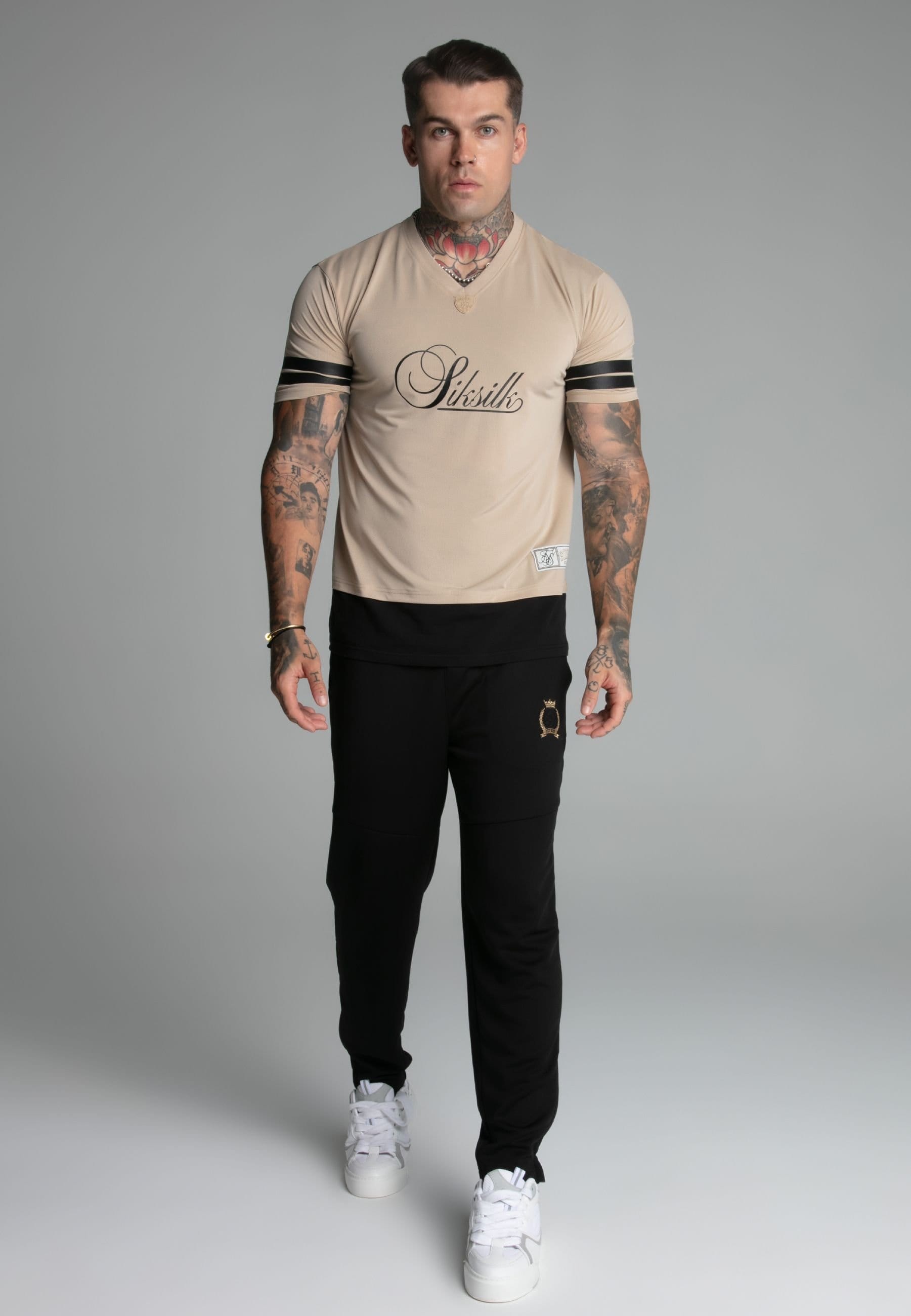 SikSilk SikSilk Men's Grey Track Pants in Black - 4
