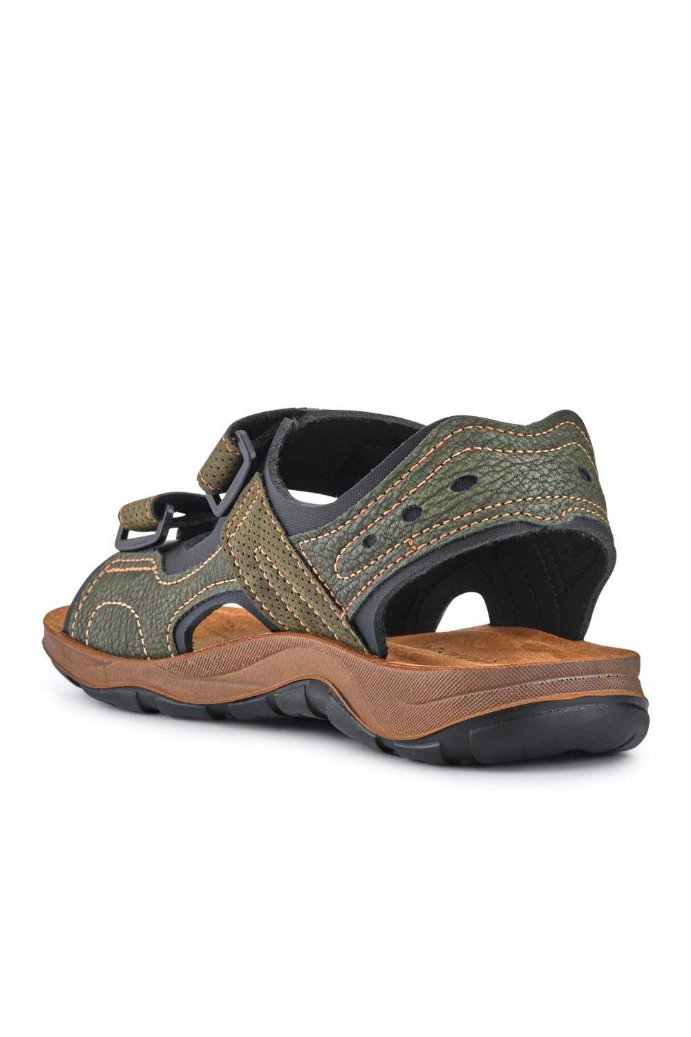 Pavers Pavers Men's Dual Touch-Fasten Sandals in Khaki - 3