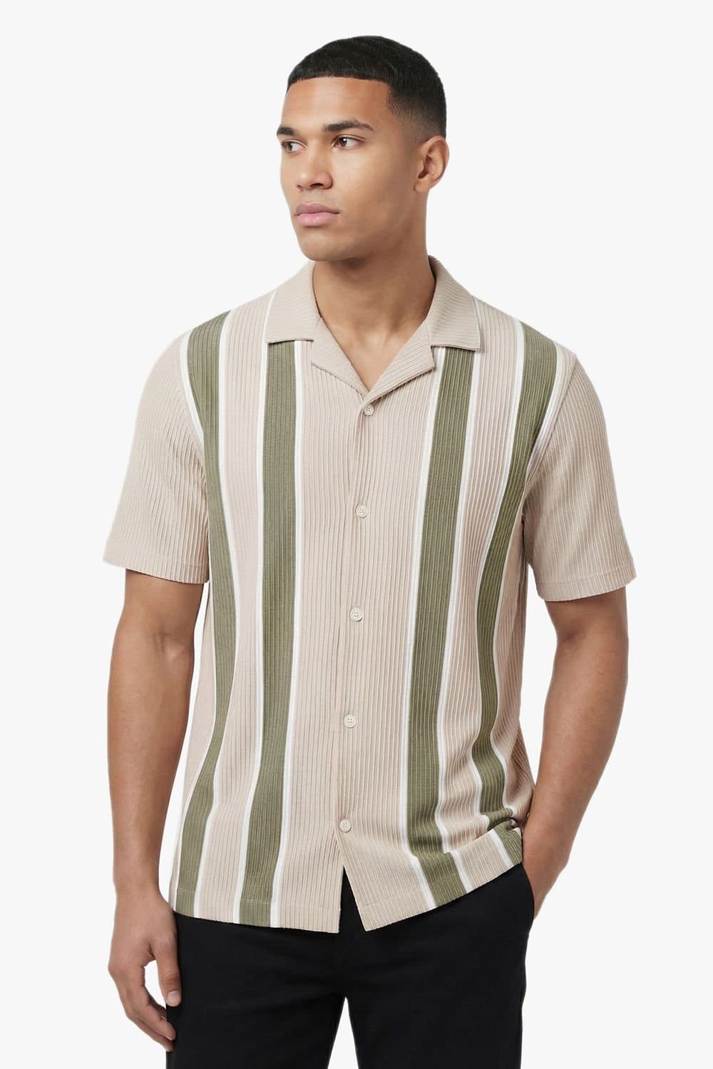 Luke 1977 Luke 1977 Men's Gwithian Textured Shirt in Ecru