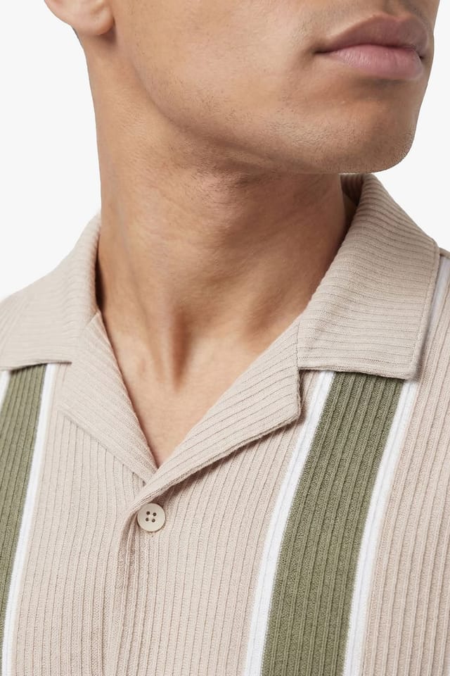 Luke 1977 Luke 1977 Men's Gwithian Textured Shirt in Ecru - 3