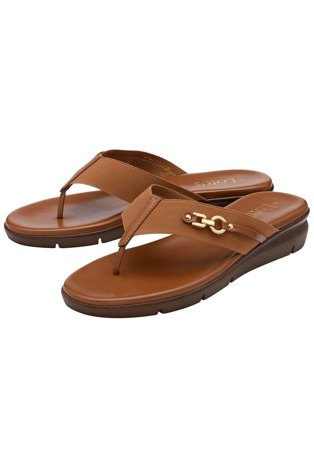 Lotus Lotus Women's 'Villana' Toe-Post Sandals in Tan - 2