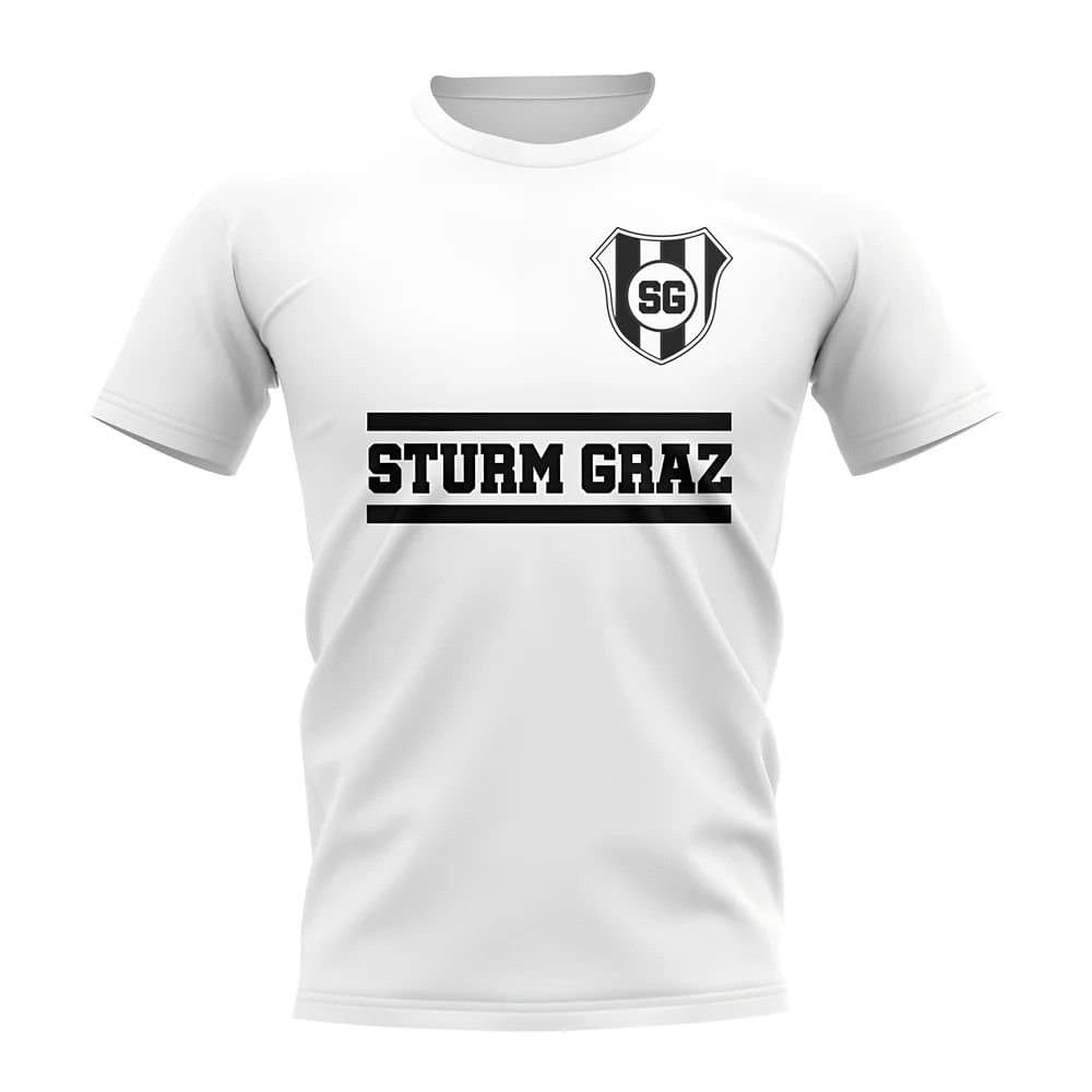 Sturm Graz Sturm Graz Men's Personalised Core Football Club T-Shirt in White