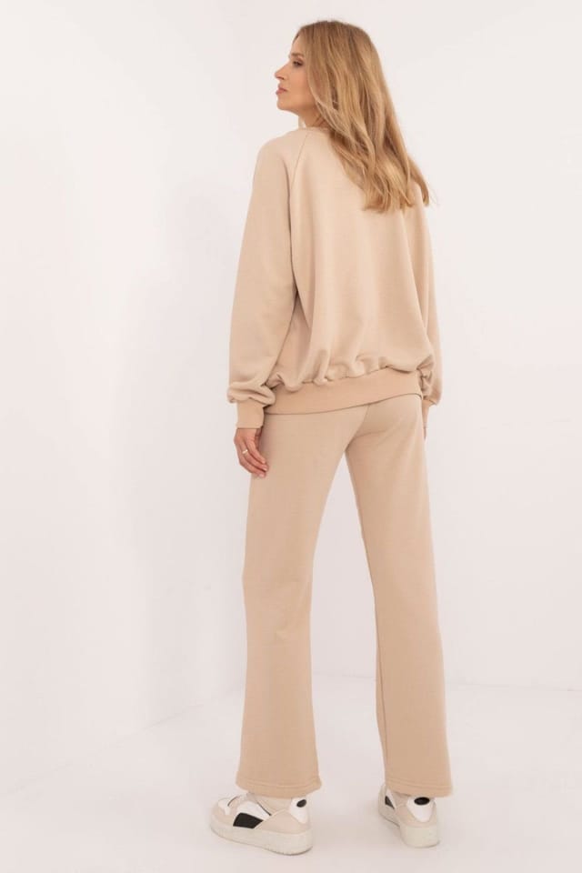 Love Lace Love Lace Women's Cotton Polyester Casual Tracksuit Set Style 202099 in Beige - 2