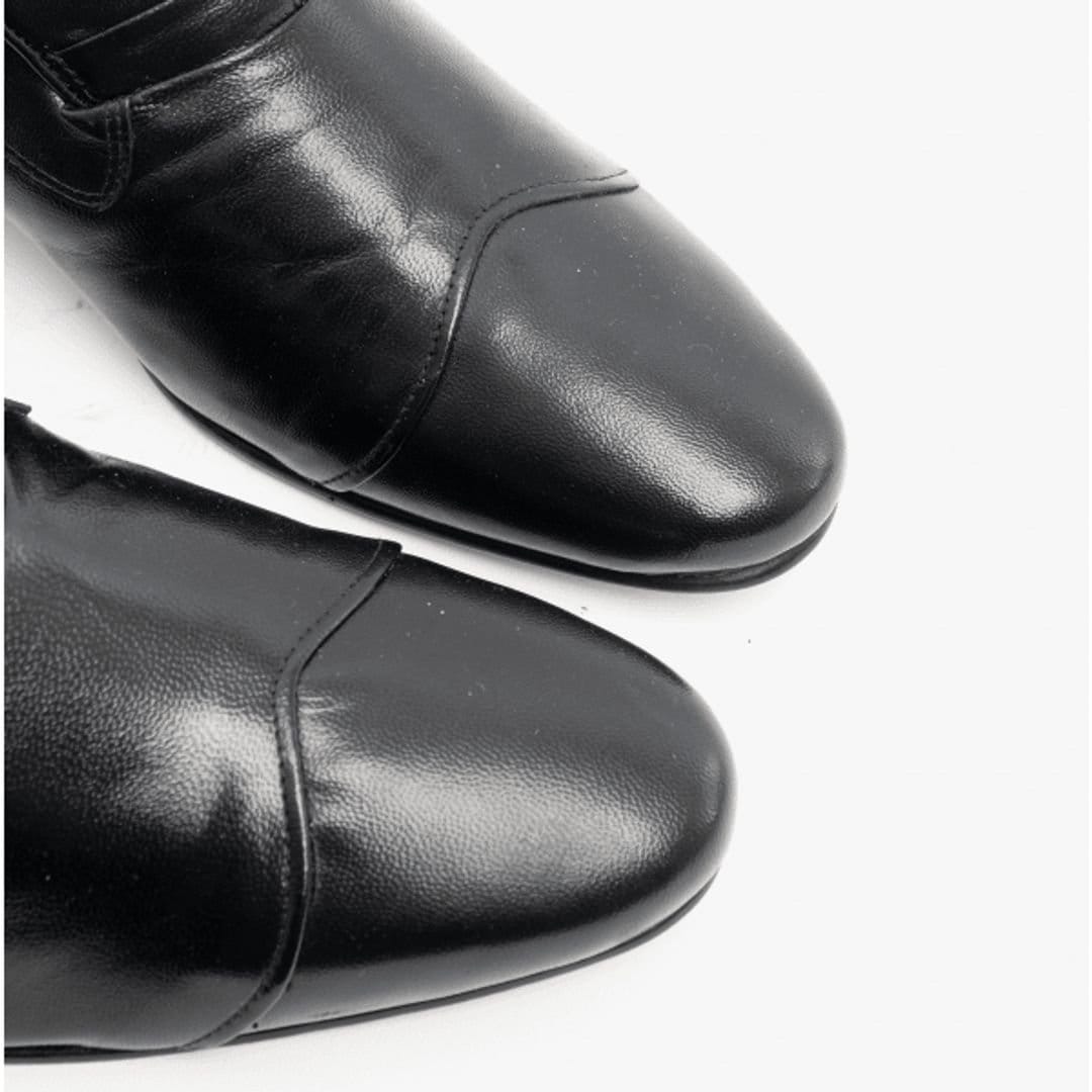 Club Cubano Club Cubano Men's Carluccio Slip On Cuban Heel Low Top Leather Shoes in Black - 4
