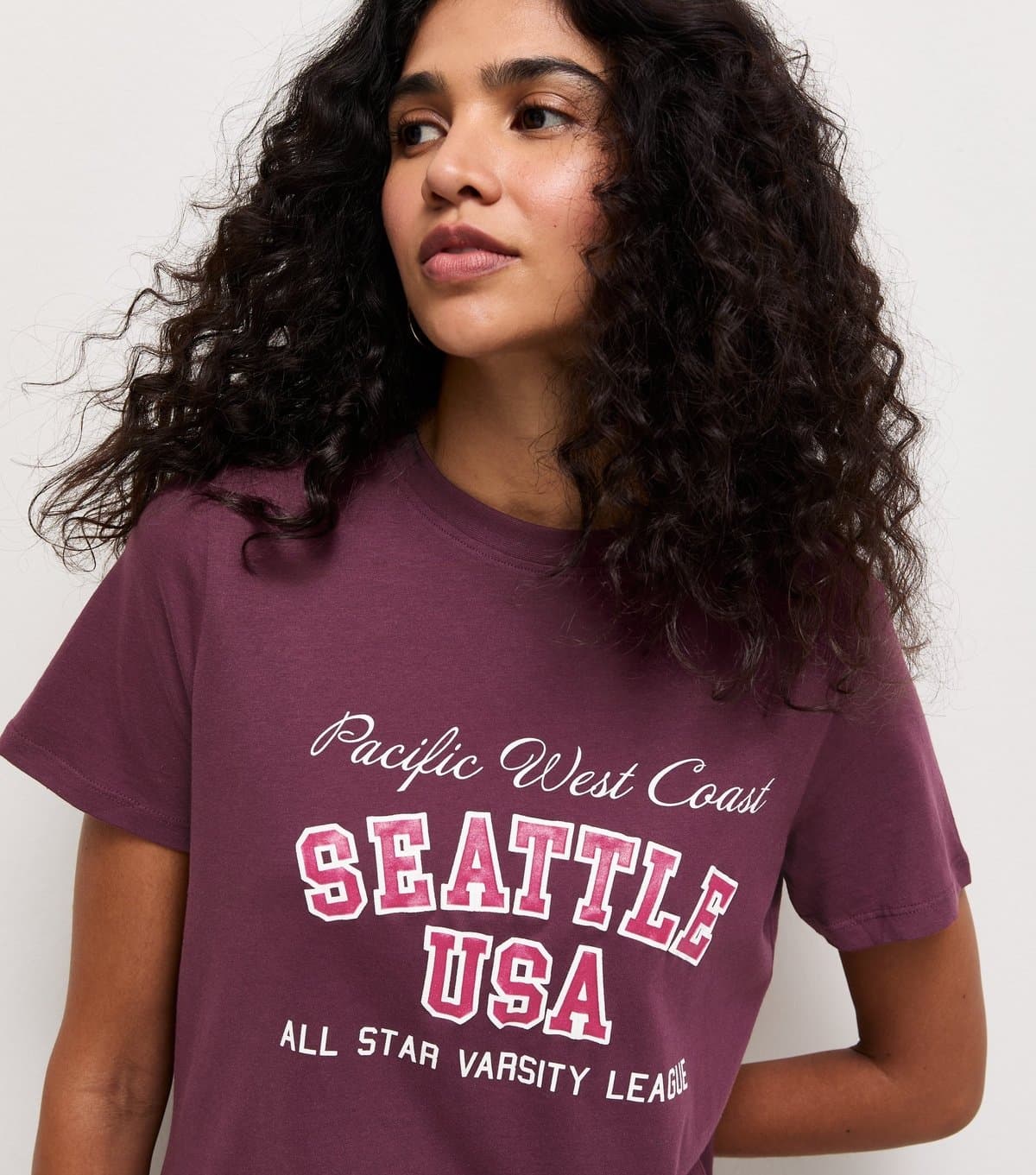 New Look New Look Relaxed Cotton T-Shirt In Dark Burgundy