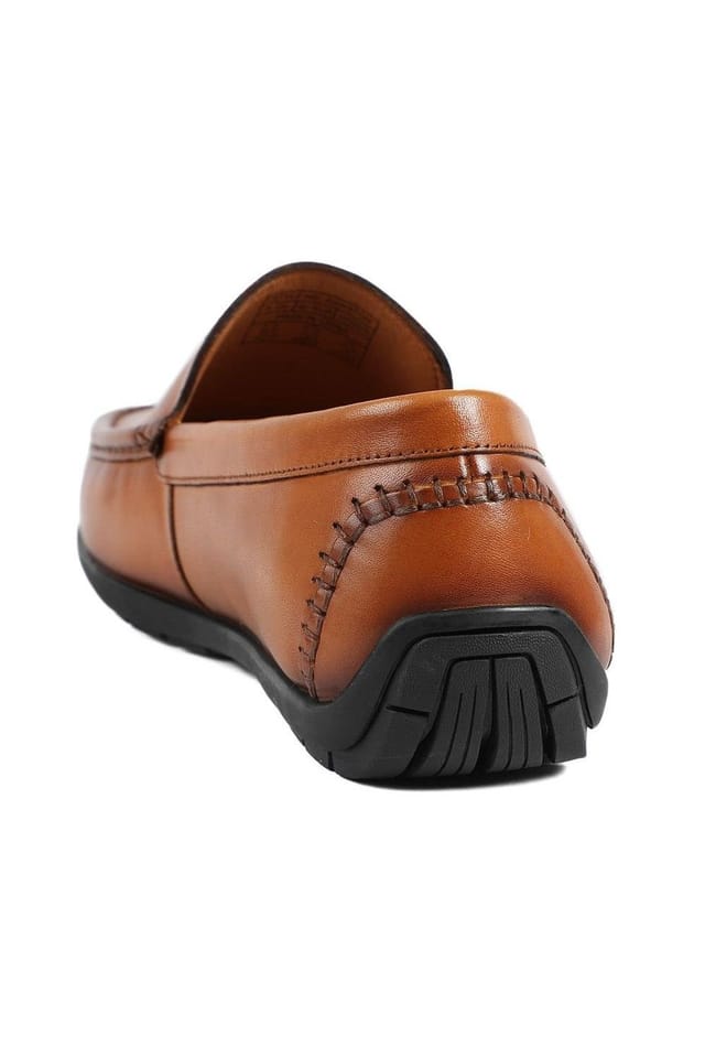 Jones Bootmaker Jones Bootmaker Men's Rawston Wide Fit Smart Leather Slip-On Shoes in Tan - 3