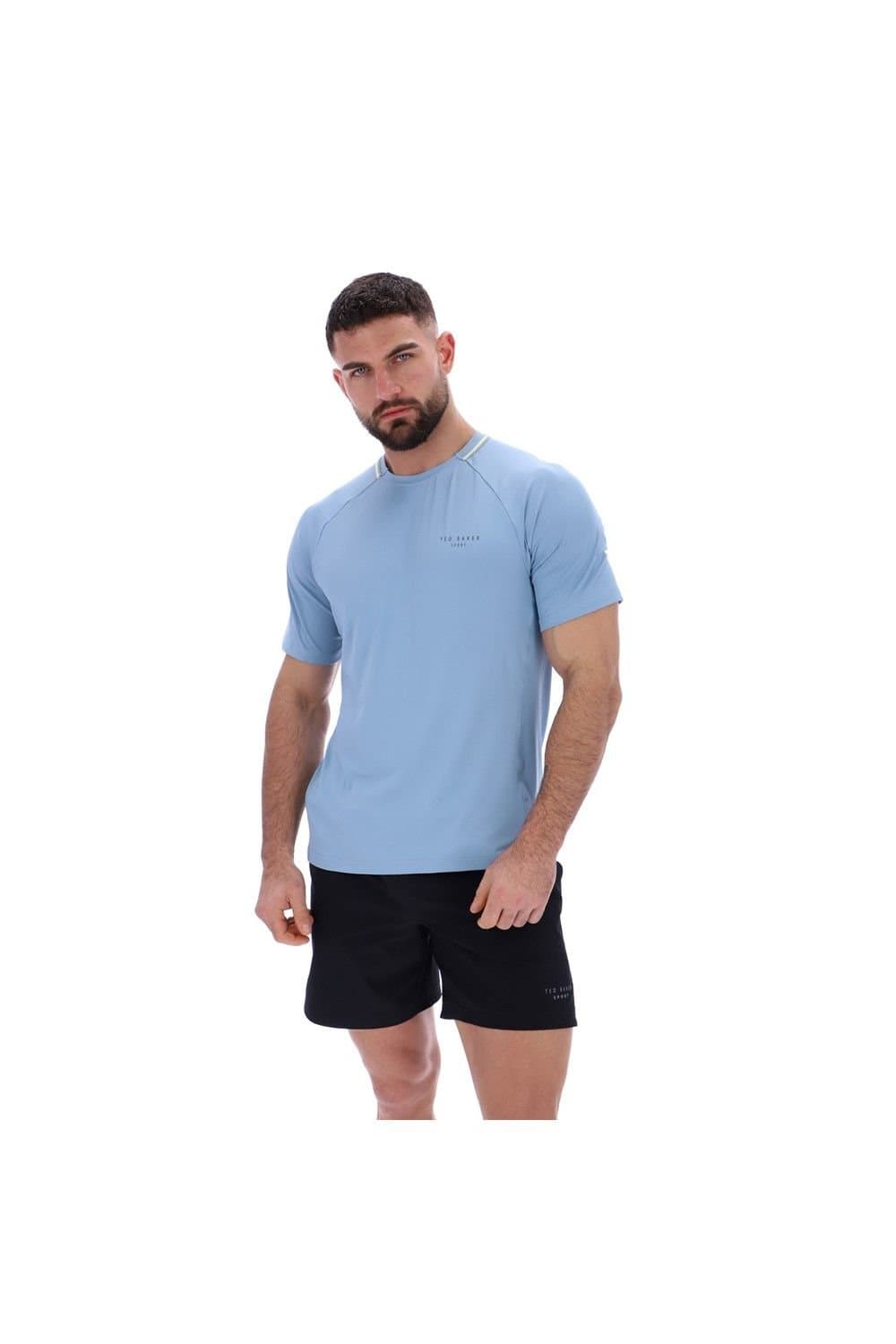 Ted Baker Ted Baker Men's Harrison Aeroflow Training T-Shirt in Light Blue