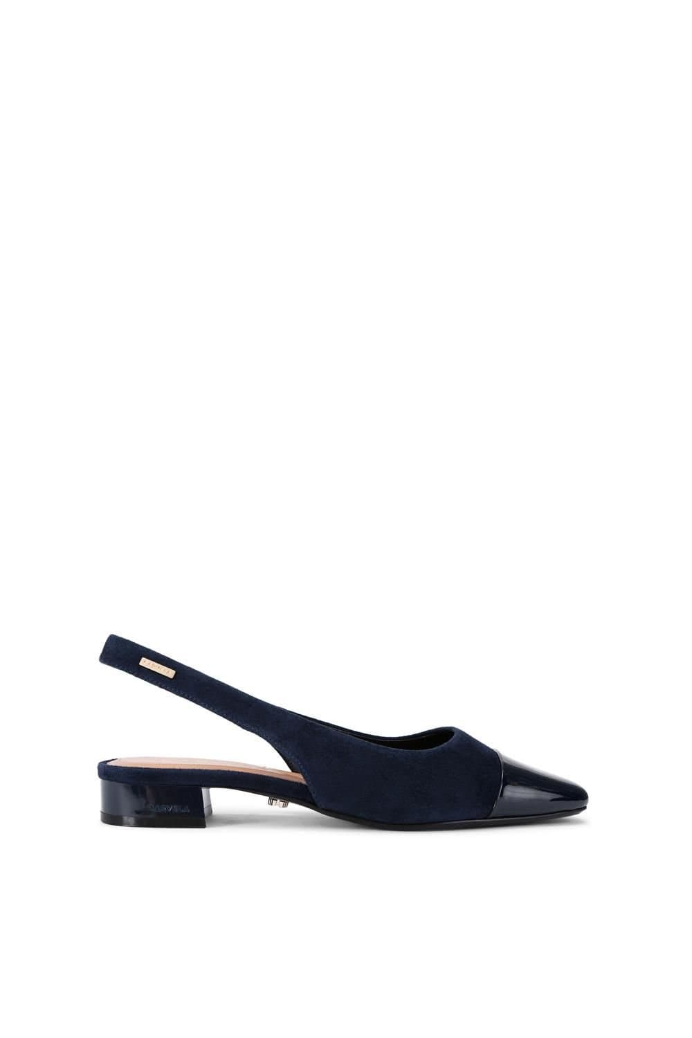 Carvela Carvela Women's 'Amelia' Suede Patent Heels in Navy