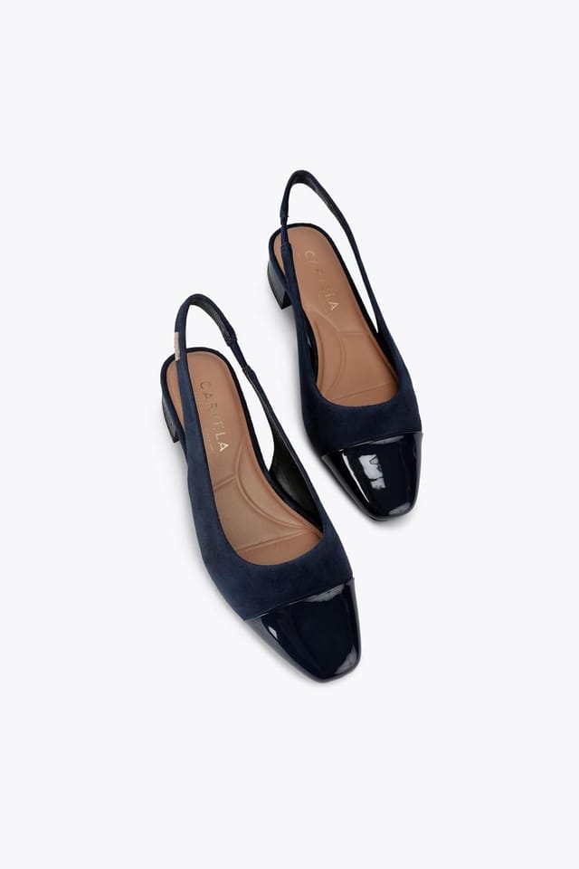 Carvela Carvela Women's 'Amelia' Suede Patent Heels in Navy - 2