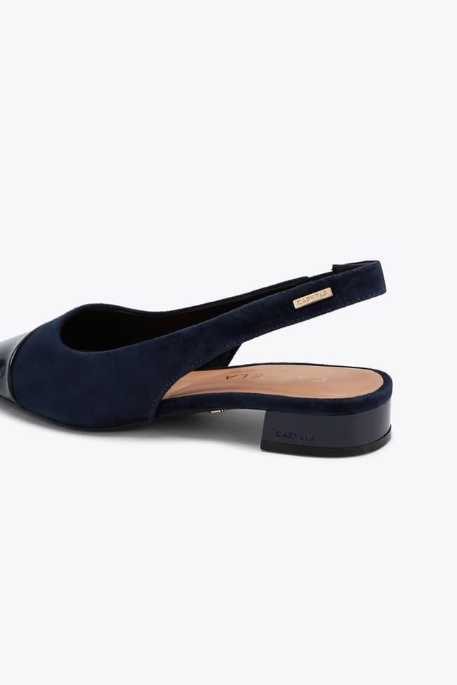 Carvela Carvela Women's 'Amelia' Suede Patent Heels in Navy - 3