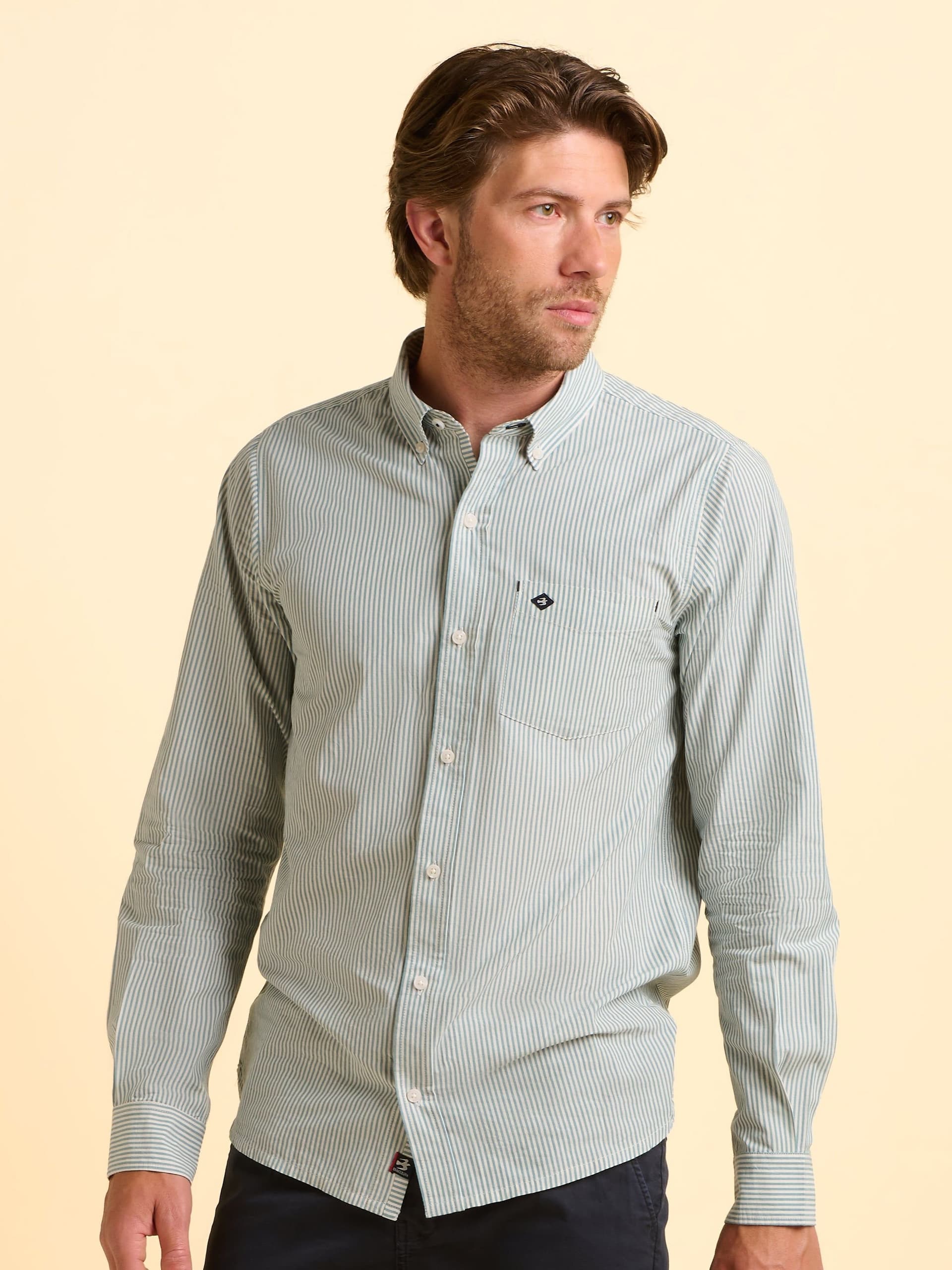 Brakeburn Brakeburn Men's Evershot Stripe Shirt in Blue