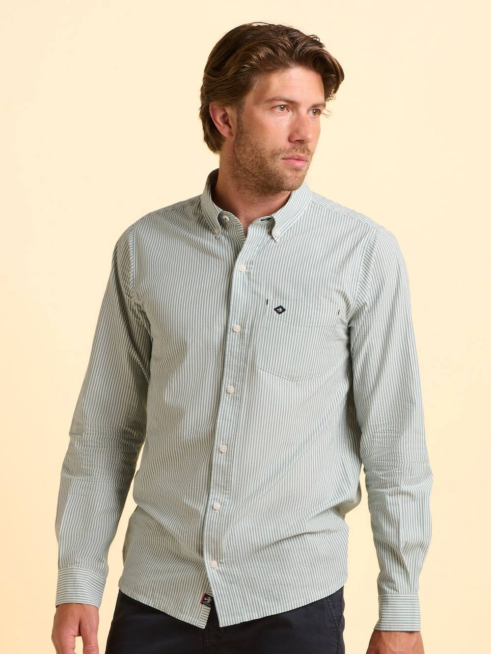 Brakeburn Brakeburn Men's Evershot Stripe Shirt in Blue - 3