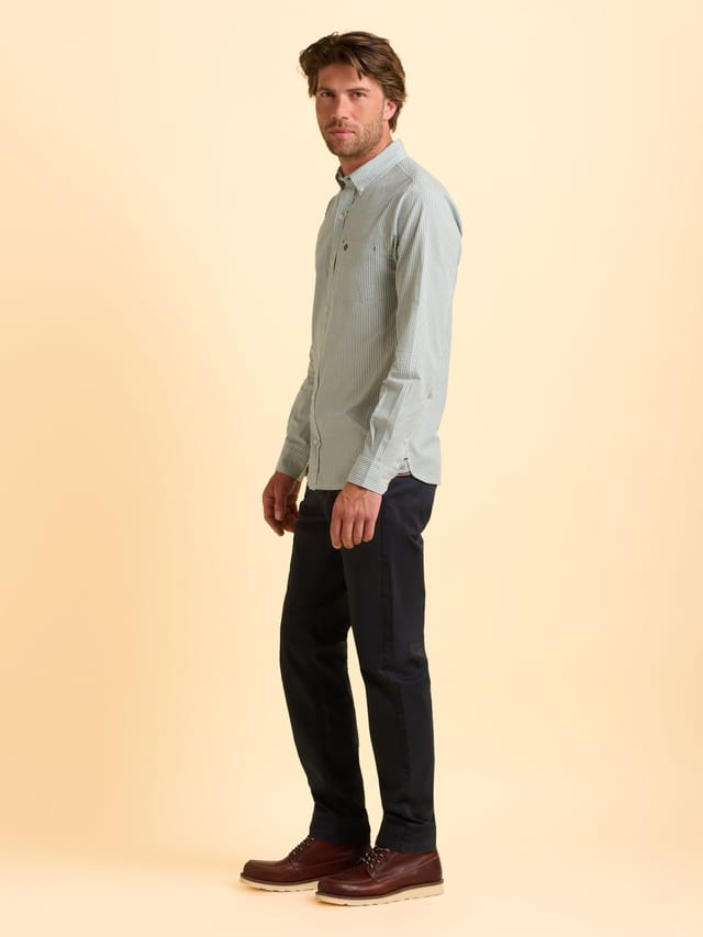 Brakeburn Brakeburn Men's Evershot Stripe Shirt in Blue - 3