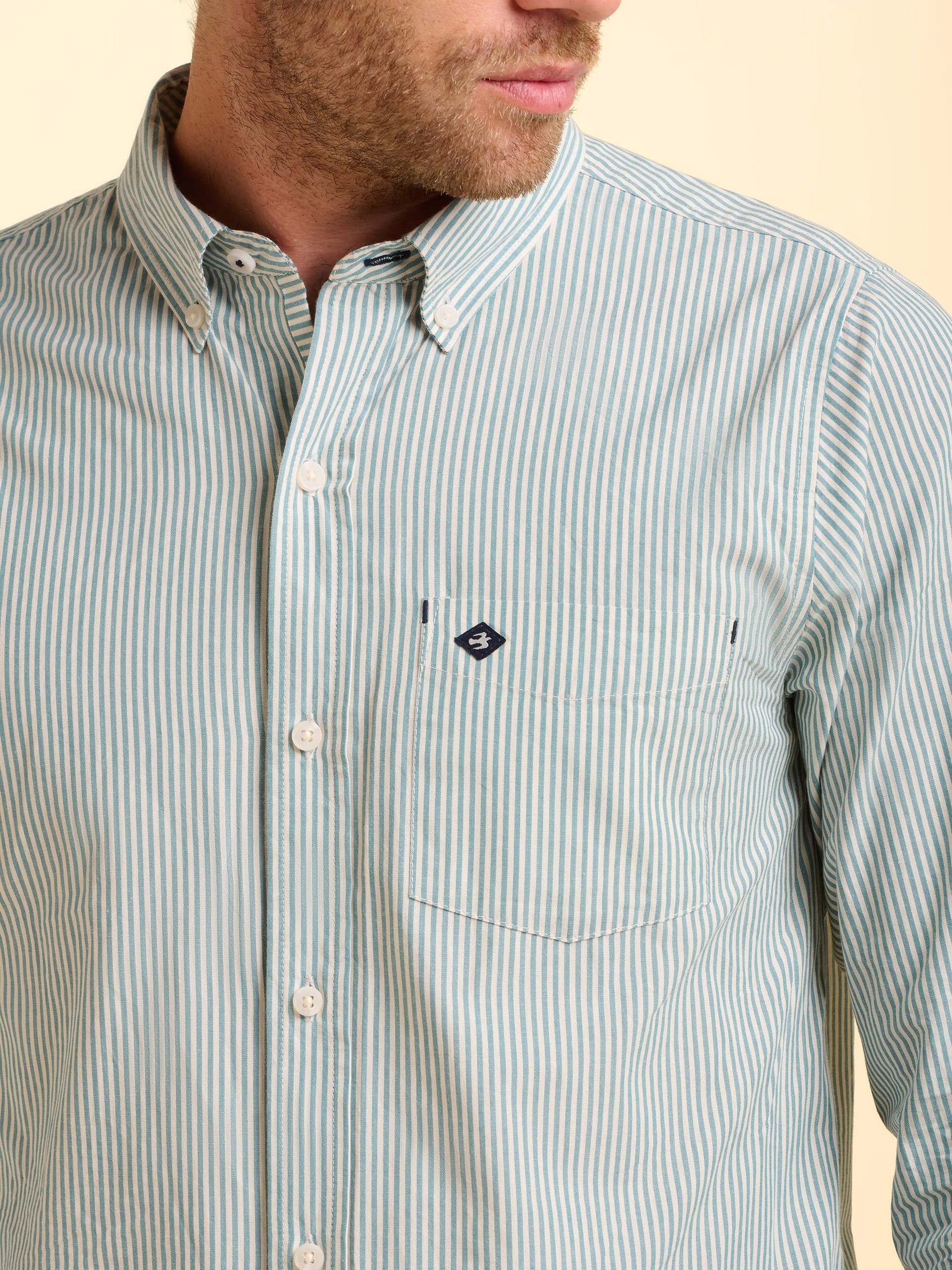 Brakeburn Brakeburn Men's Evershot Stripe Shirt in Blue - 4