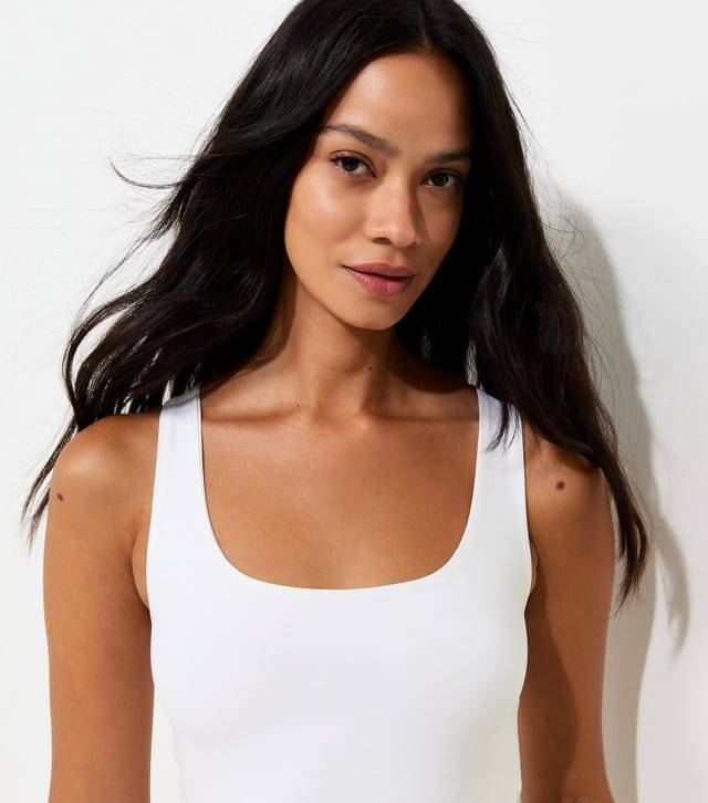 New Look Women's Off White Slinky Scoop Neck Vest Top New Look - 3