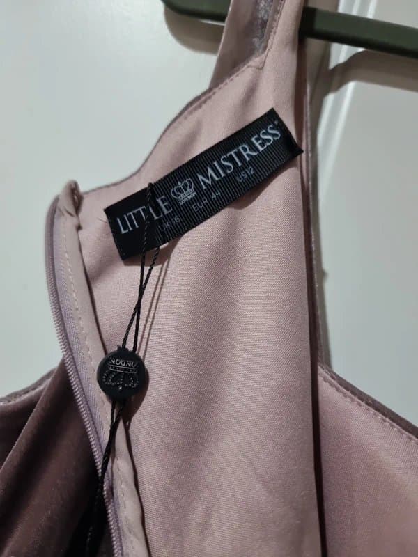 Little Mistress Little Mistress Dusty Pink Prom Dress/ Evening Dress top section looks like velvet