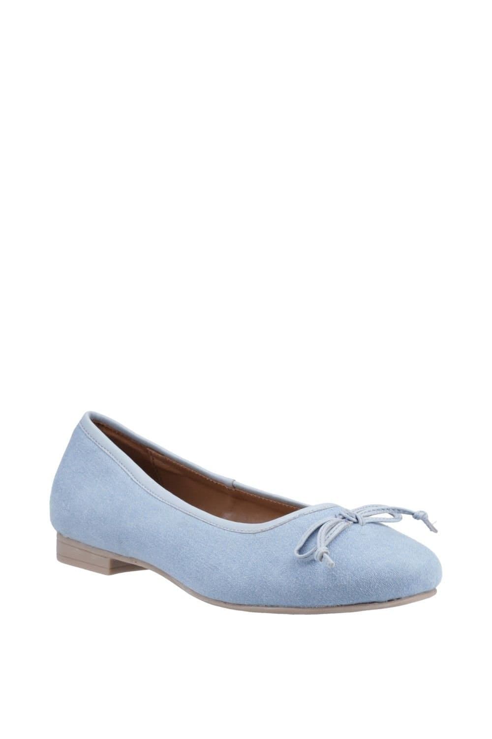 Hush Puppies Hush Puppies Light Blue Textile Ballet Flats