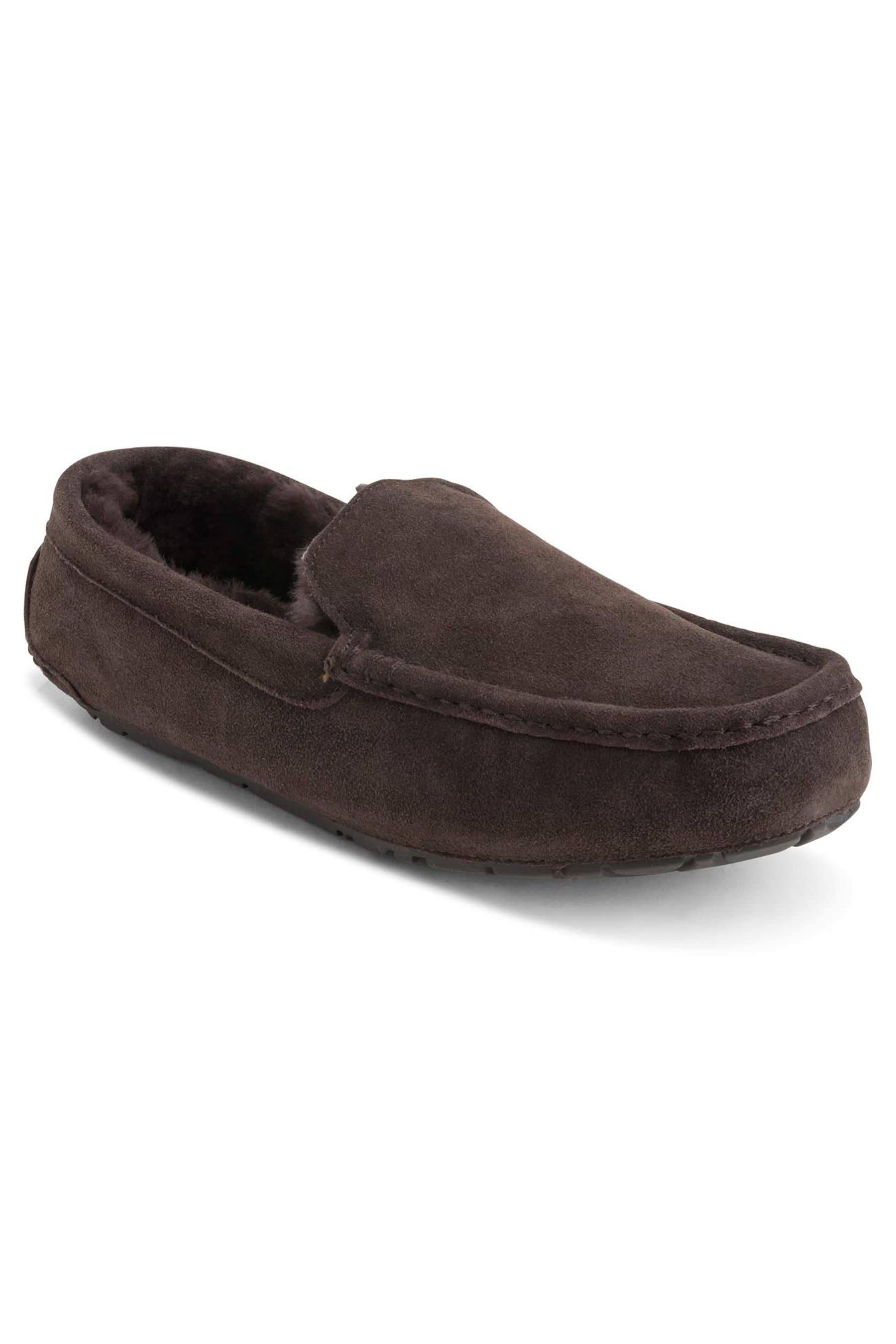 Viva VIVA Polar Men's Moccasins Australian Suede House Loafers Shoes Slippers in Brown