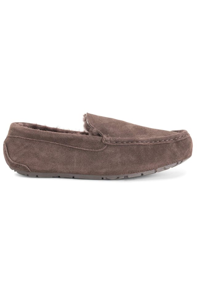 Viva VIVA Polar Men's Moccasins Australian Suede House Loafers Shoes Slippers in Brown - 2