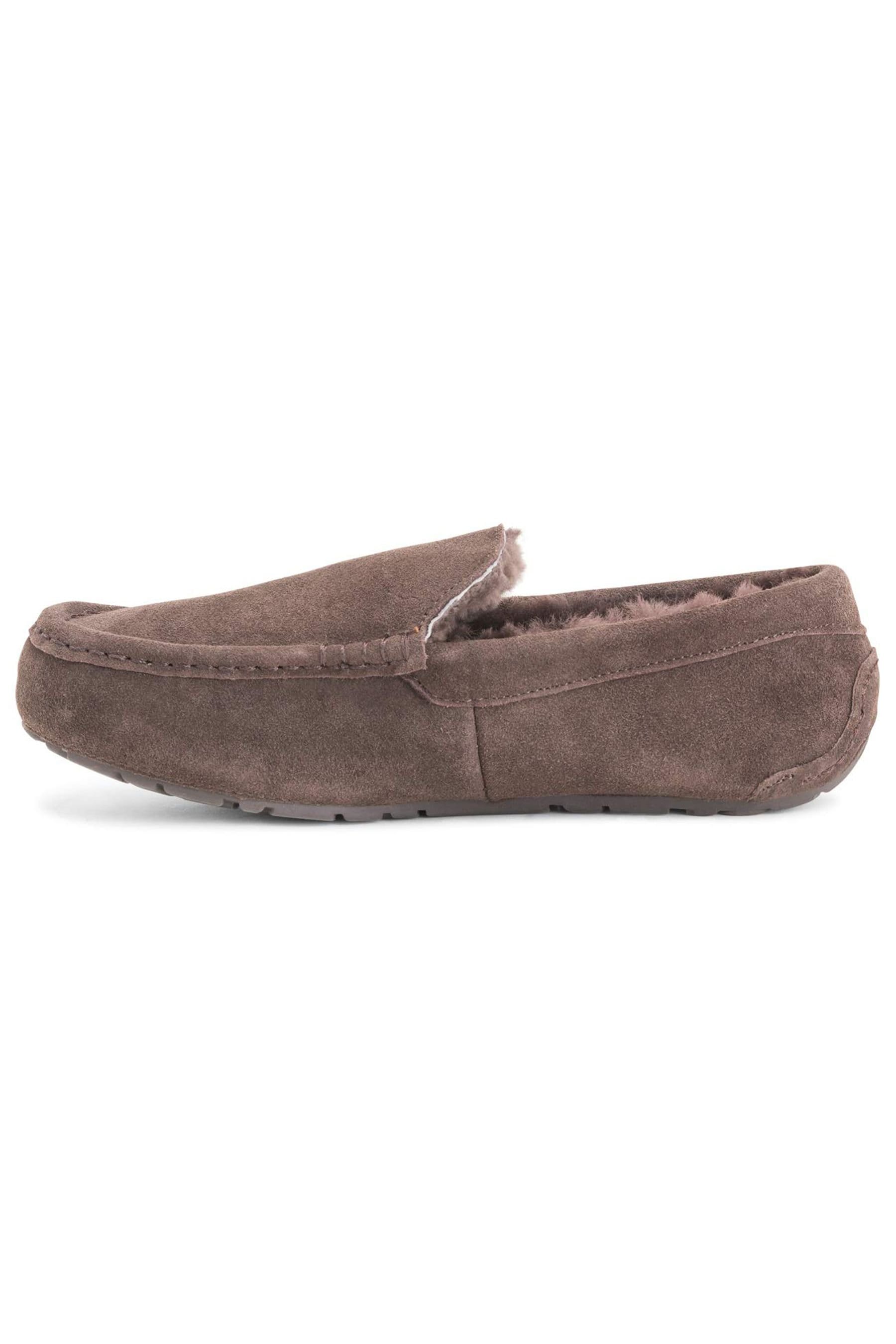 Viva VIVA Polar Men's Moccasins Australian Suede House Loafers Shoes Slippers in Brown - 4