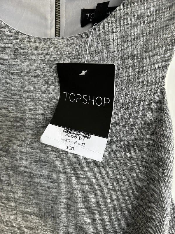 Topshop Topshop Silver Mini Dress 12