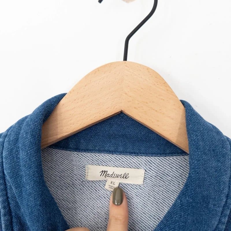 Madewell Madewell Terry Shirt Jacket Denim Overshirt Size XL 18 20 Loose Fit RRP £95