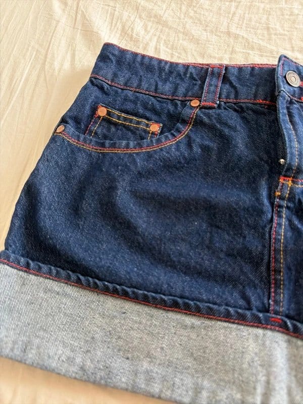 Mini denim skirt