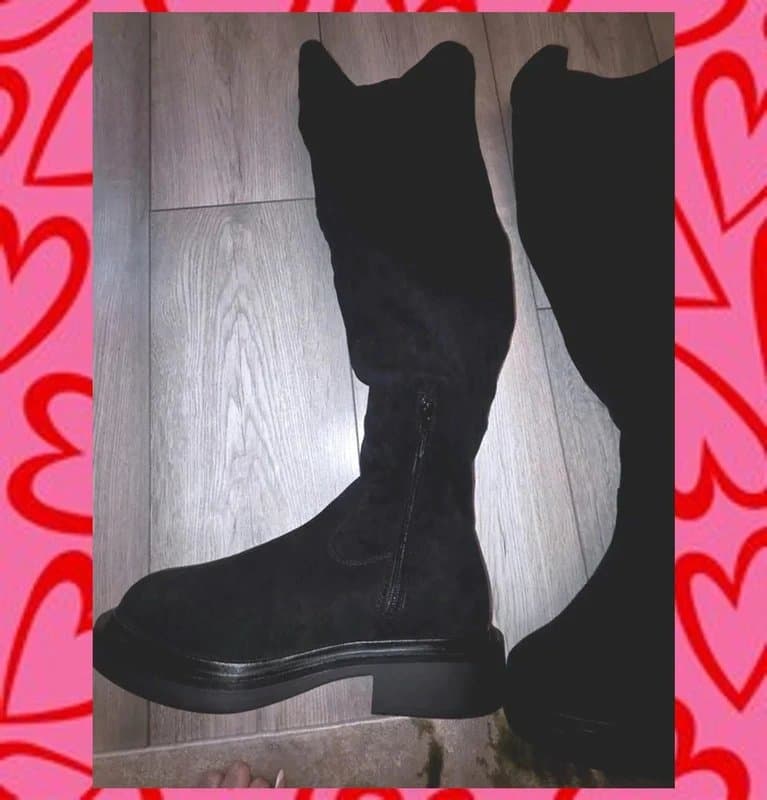 ASOS Curve Black Asos Design Curve flat over knee wide fit boots size 5 brand new party night out winter spring