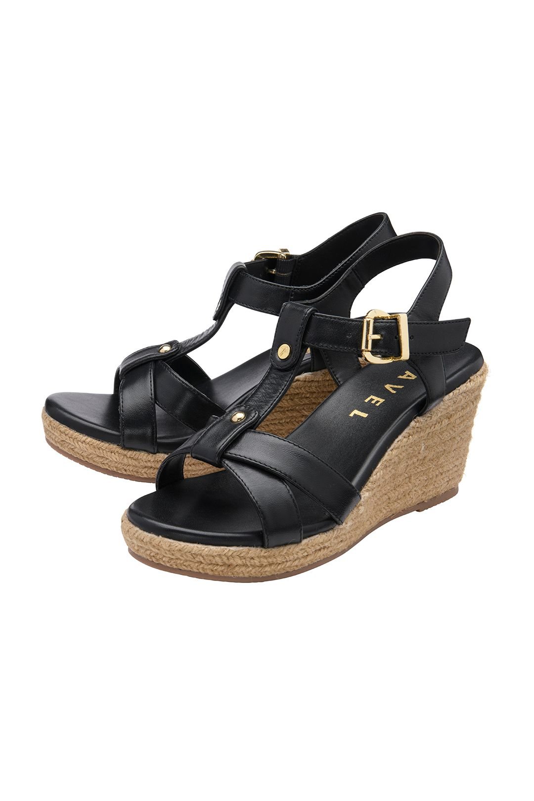 Ravel Ravel Women's 'Elling' Leather Wedge Sandals in Black - 2