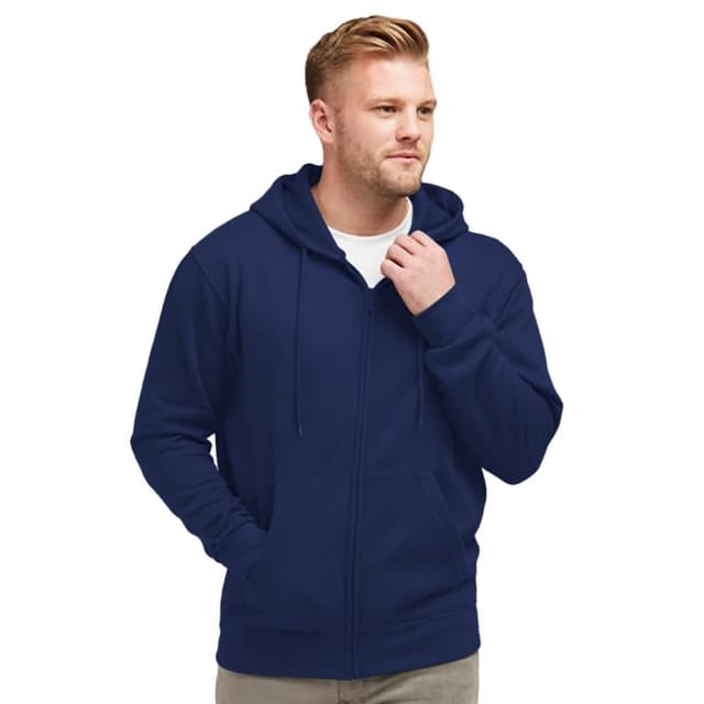 SG SG Men's Plain Full Zip Hooded Sweatshirt in Navy - 2