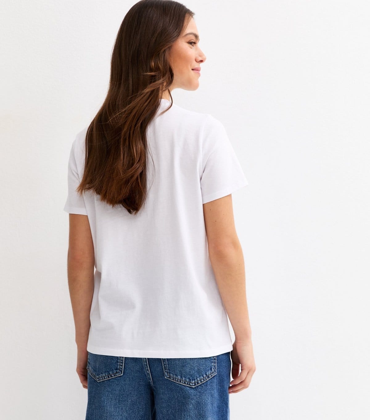 New Look Women's Petite White Foil Flower Relaxed Top New Look - 4