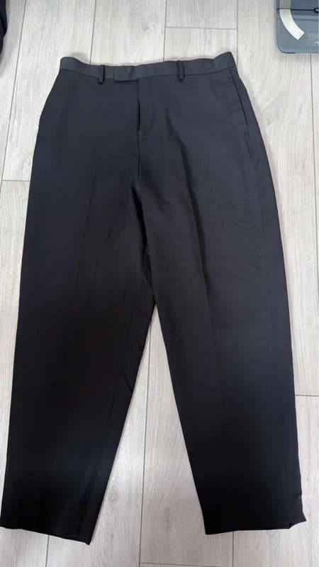 ASOS Design ASOS design wide leg tapered fit suit trousers black W36
